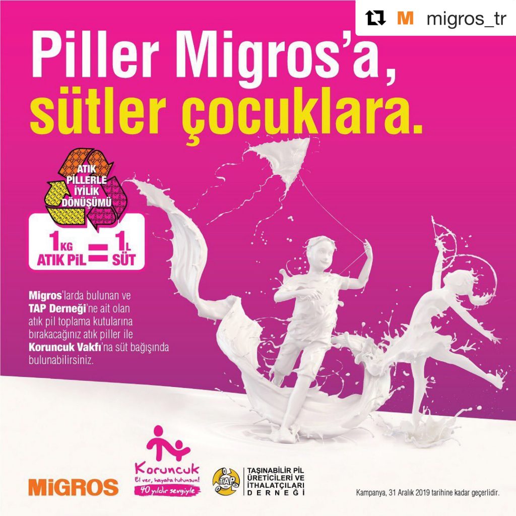 TAP Migros Pili getir sütü götür kampanya afişi